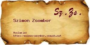 Szimon Zsombor névjegykártya